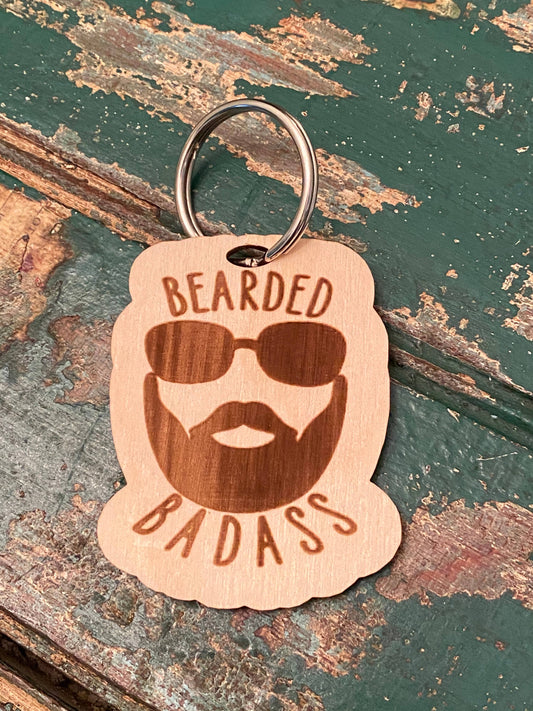 Bearded Badass keychain